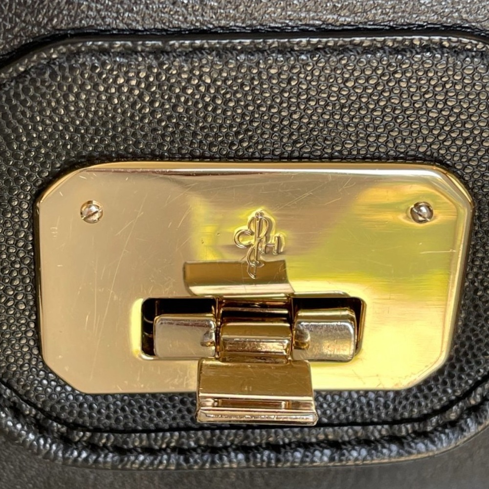 Cole Haan - Black Leather and Gold-Tone
Hardware Handbag - Picture 9 of 13